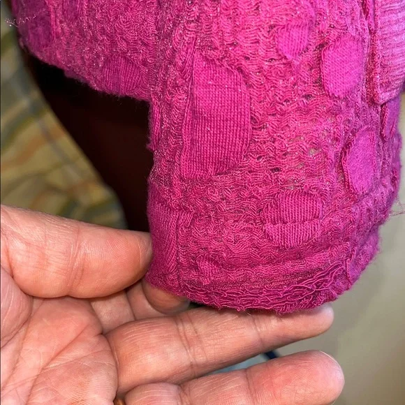 Women's Textured Magenta Top‎ - Picture 5 of 7